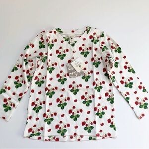 Kate Quinn Organics Wild Strawberry Long Sleeve Girl Tee 6 years